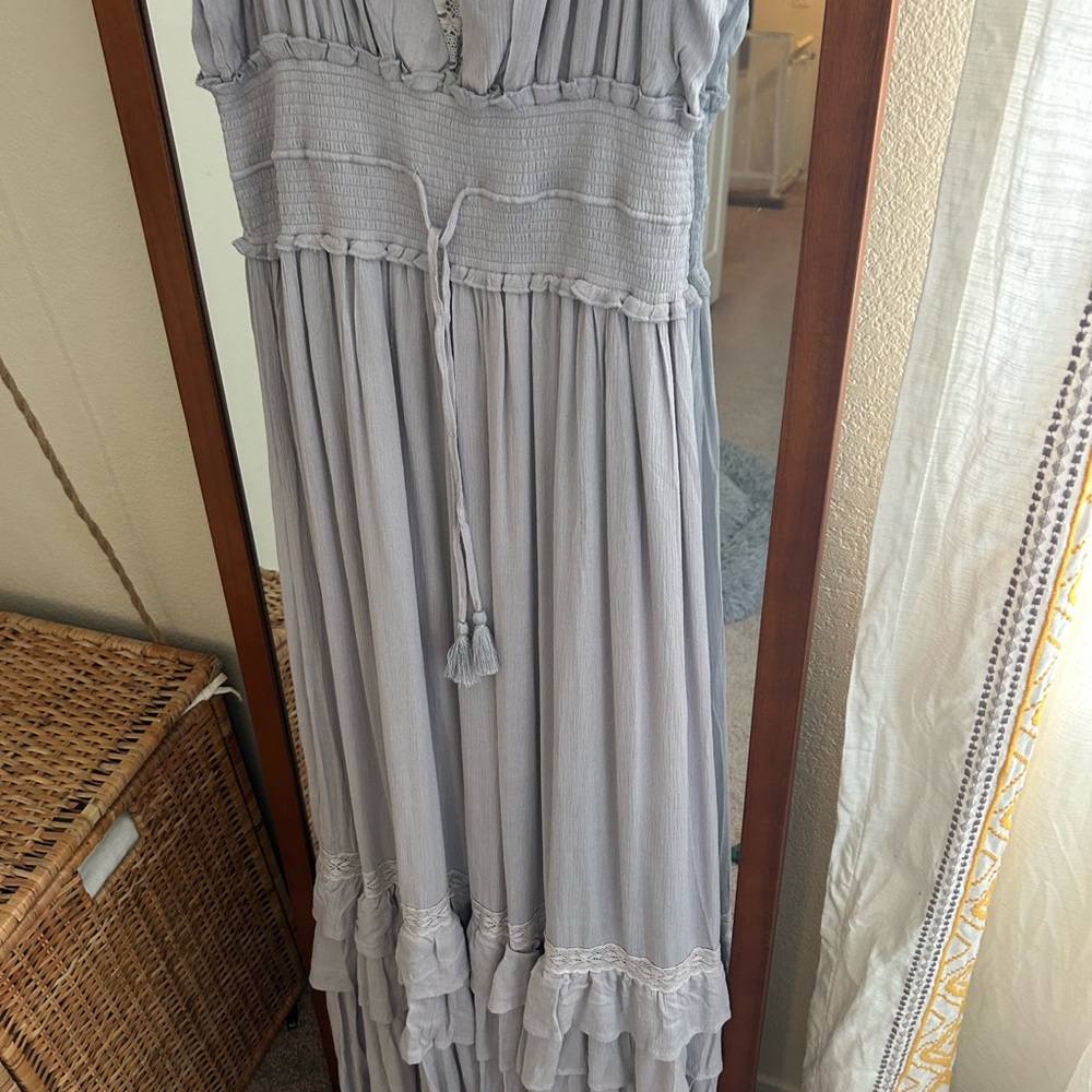 Three Bird Nest Light Gray Maxi Dress